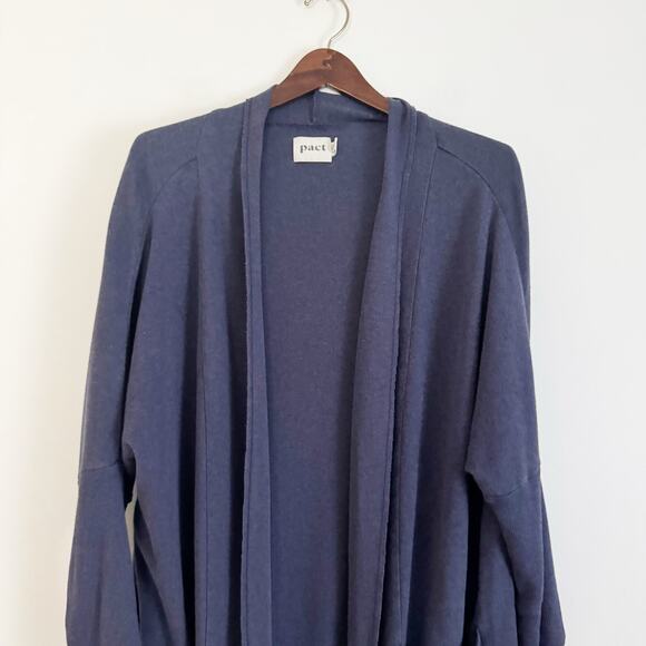 PACT Airplane Wrap Cardigan Heather Blue Large XL - Picture 3 of 8